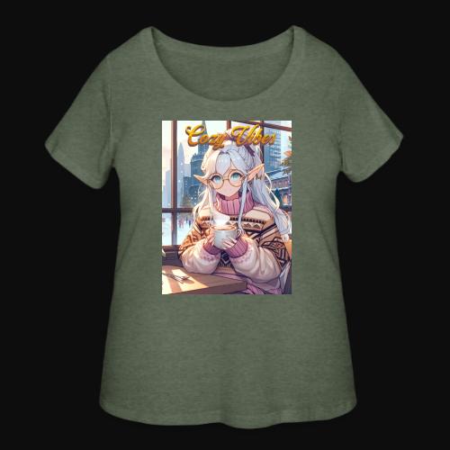 Cozy Cafe Vibes - Women's Curvy T-Shirt