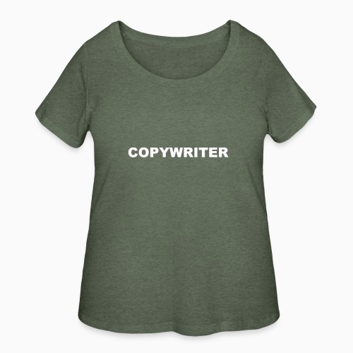 COPYWRITER white text - Women's Curvy T-Shirt