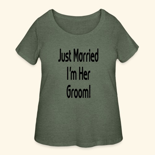 just_married_her_groom - Women's Curvy T-Shirt