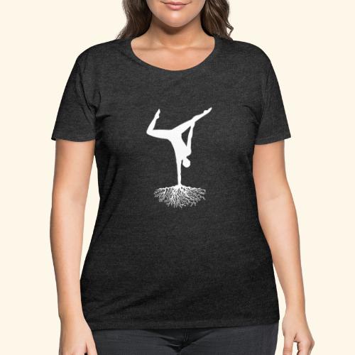 Root and Branch Handstand - White - Women's Curvy T-Shirt