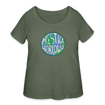 Prestige Worldwide STEP BROTHER - Women's Curvy T-Shirt - heather military green - Front