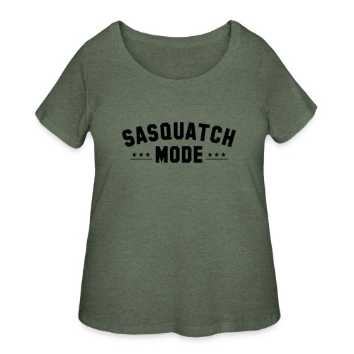SASQUATCH MODE TEXT 001 - Women's Curvy T-Shirt