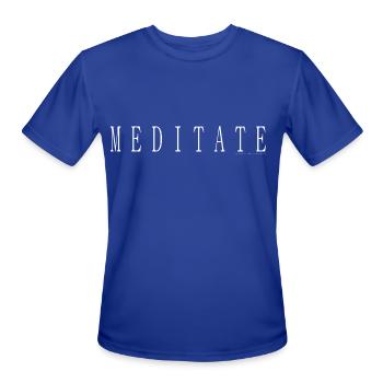 Meditate - Men's Moisture Wicking Performance T-Shirt - royal blue - Front - Jackson (183cm)