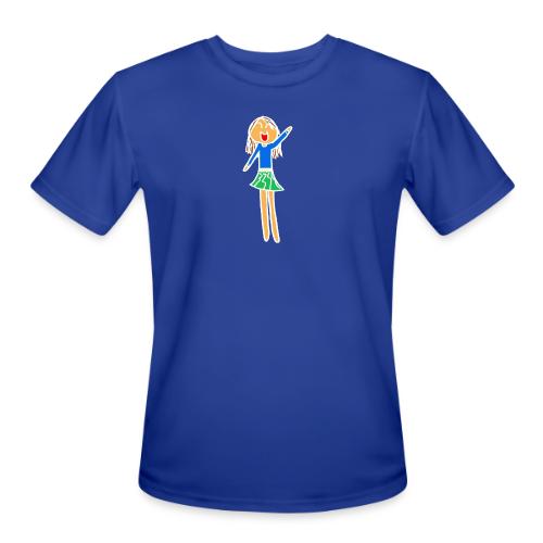 Sophia, White Outline, Full Color (tshirts) - Men's Moisture Wicking Performance T-Shirt