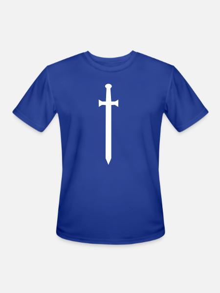 sword - Men's Moisture Wicking Performance T-Shirt - royal blue