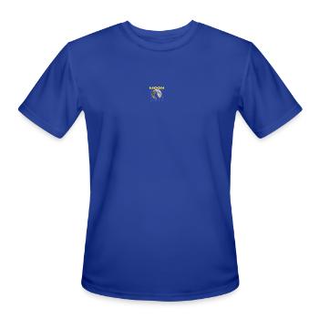 Minimalist Wolf Howling Full Moon Streetwear - Men's Moisture Wicking Performance T-Shirt - royal blue - Front - Jackson (183cm)