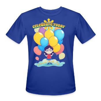 Celebrate Today - Men's Moisture Wicking Performance T-Shirt - royal blue - Front - Jackson (183cm)