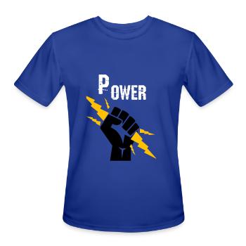 Power - Men's Moisture Wicking Performance T-Shirt - royal blue - Front - Jackson (183cm)