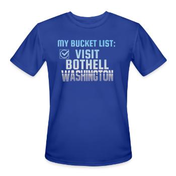 Bothell Washington Bucket List Home Town - Men's Moisture Wicking Performance T-Shirt - royal blue - Front - Jackson (183cm)