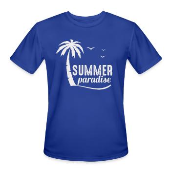 Summer Paradise - Men's Moisture Wicking Performance T-Shirt - royal blue - Front - Jackson (183cm)