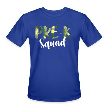 Camo Pre-K Squad Back To School Camouflage - Men's Moisture Wicking Performance T-Shirt - royal blue - Front - Jackson (183cm)