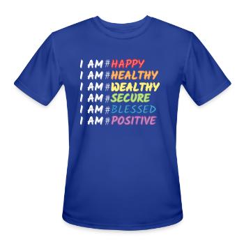 Daily Motivational Affirmation Mantra Self Love - Men's Moisture Wicking Performance T-Shirt - royal blue - Front - Jackson (183cm)