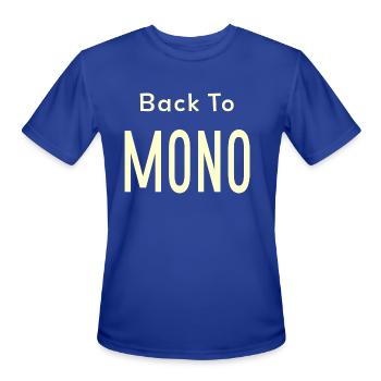 Back To Mono Text blue - Men's Moisture Wicking Performance T-Shirt - royal blue - Front - Jackson (183cm)