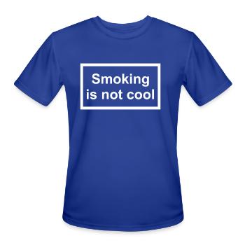 Smoking Is Not Cool - Men's Moisture Wicking Performance T-Shirt - royal blue - Front - Jackson (183cm)