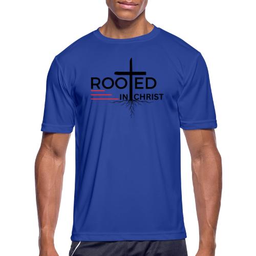 Rooted in Christ - Colossians 2:7 - Men's Moisture Wicking Performance T-Shirt