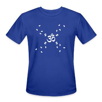 OM mantra symbol - Men's Moisture Wicking Performance T-Shirt - royal blue - Front - Jackson (183cm)