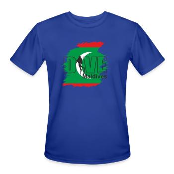 ARTSI - Dive Maldives - Men's Moisture Wicking Performance T-Shirt - royal blue - Front - Jackson (183cm)