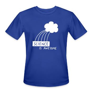 Science is Awesome - Men's Moisture Wicking Performance T-Shirt - royal blue - Front - Jackson (183cm)