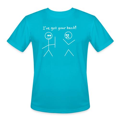 Got Your Back Stick Figure Design - Men's Moisture Wicking Performance T-Shirt