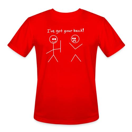 Got Your Back Stick Figure Design - Men's Moisture Wicking Performance T-Shirt