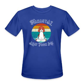 Namastay Away From Me - Men's Moisture Wicking Performance T-Shirt - royal blue - Front - Jackson (183cm)