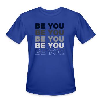 Cool Be You Quotes Illustration Novelty Graphic De - Men's Moisture Wicking Performance T-Shirt - royal blue - Front - Jackson (183cm)