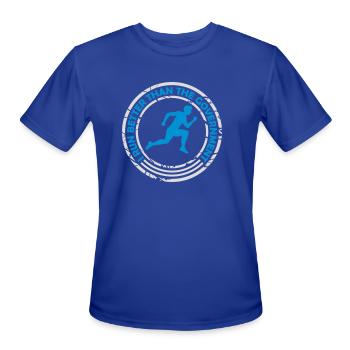 run better than government - Men's Moisture Wicking Performance T-Shirt - royal blue - Front - Jackson (183cm)