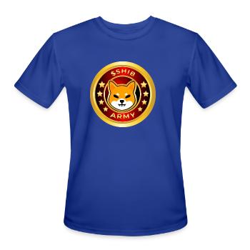 shib army crypto currency gold coin symbol - Men's Moisture Wicking Performance T-Shirt - royal blue - Front - Jackson (183cm)