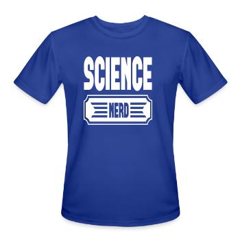 Science Nerd - T-Shirt Performance pour hommes - bleu roi - Devant - Jackson (183cm)