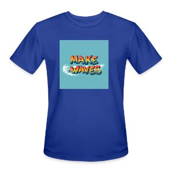 Make Waves - Men's Moisture Wicking Performance T-Shirt - royal blue - Front - Jackson (183cm)