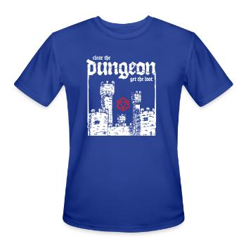 Clear The Dungeon Get The Loot - Men's Moisture Wicking Performance T-Shirt - royal blue - Front - Jackson (183cm)