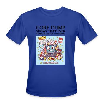 Core Dump - Men's Moisture Wicking Performance T-Shirt - royal blue - Front - Jackson (183cm)