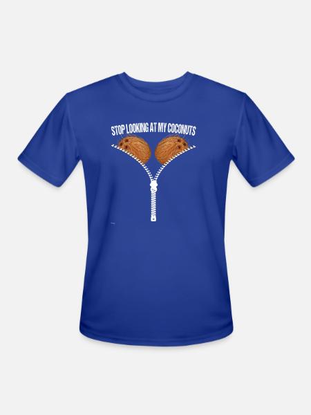 Looking Coconuts Summer Coconut - Men's Moisture Wicking Performance T-Shirt - royal blue