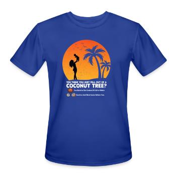 You think you just fell out of a coconut tree meme - Men's Moisture Wicking Performance T-Shirt - royal blue - Front - Jackson (183cm)