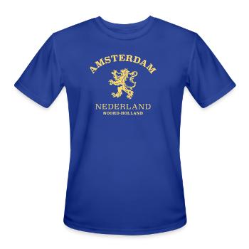 Amsterdam Nederland Netherlands - Men's Moisture Wicking Performance T-Shirt - royal blue - Front - Jackson (183cm)
