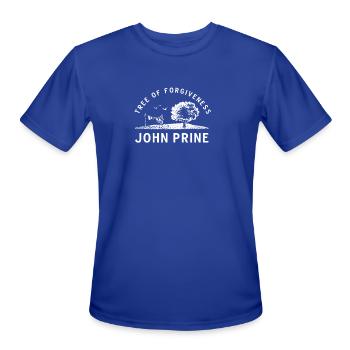 john prine 1 - Men's Moisture Wicking Performance T-Shirt - royal blue - Front - Jackson (183cm)