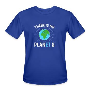 There Is No Planet B - Men's Moisture Wicking Performance T-Shirt - royal blue - Front - Jackson (183cm)