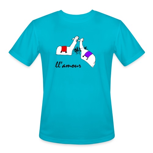 Llamour (color version). - Men's Moisture Wicking Performance T-Shirt