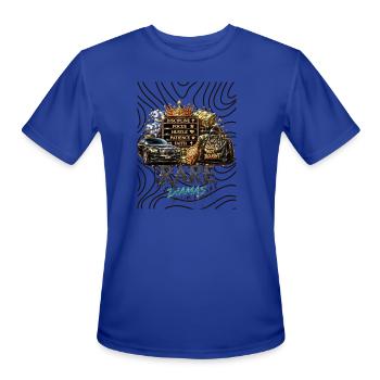Rare Diamonds: Discipline & Hustle - Men's Moisture Wicking Performance T-Shirt - royal blue - Front - Jackson (183cm)