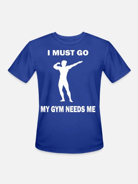 mygym - Men's Moisture Wicking Performance T-Shirt - royal blue