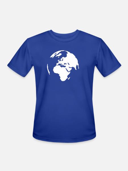 World - Men's Moisture Wicking Performance T-Shirt - royal blue