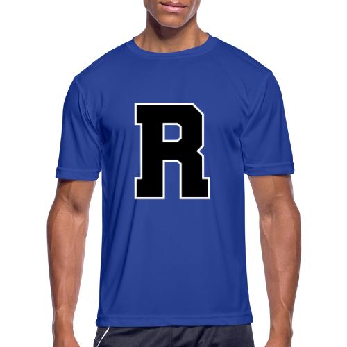 Varsity Letter R Athletic Monogram - Men's Moisture Wicking Performance T-Shirt