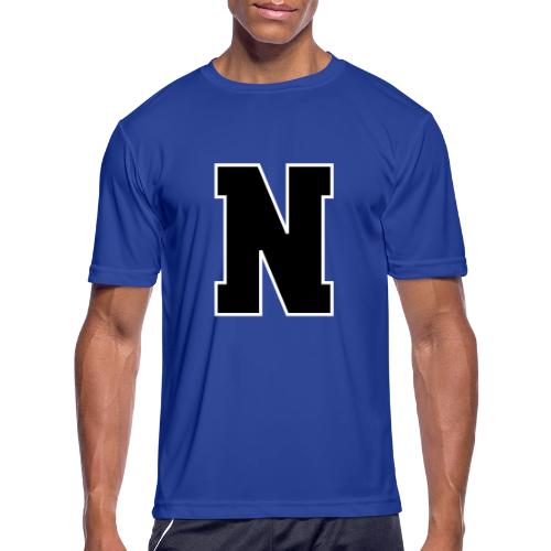 Varsity Letter N Athletic Font Graphic - Men's Moisture Wicking Performance T-Shirt
