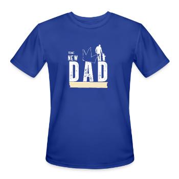 new dad - Men's Moisture Wicking Performance T-Shirt - royal blue - Front - Jackson (183cm)