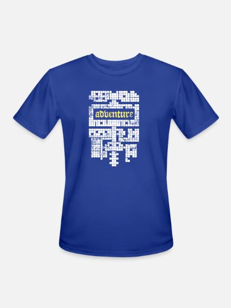 Adventure Dungeon Map Grid - Men's Moisture Wicking Performance T-Shirt - royal blue