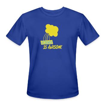 Science is Awesome - Men's Moisture Wicking Performance T-Shirt - royal blue - Front - Jackson (183cm)