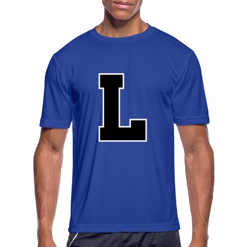 Varsity Letter L Athletic Monogram - Men's Moisture Wicking Performance T-Shirt