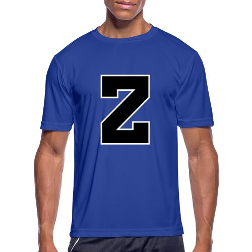 Varsity Letter Z Athletic Font Design - Men's Moisture Wicking Performance T-Shirt