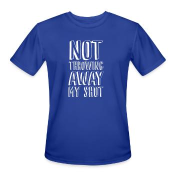 Not Throwing Away My Shot - Men's Moisture Wicking Performance T-Shirt - royal blue - Front - Jackson (183cm)