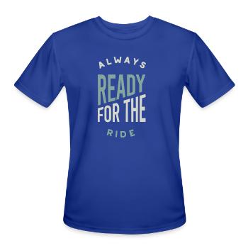 Equestrian Always Ready For The Ride - Men's Moisture Wicking Performance T-Shirt - royal blue - Front - Jackson (183cm)